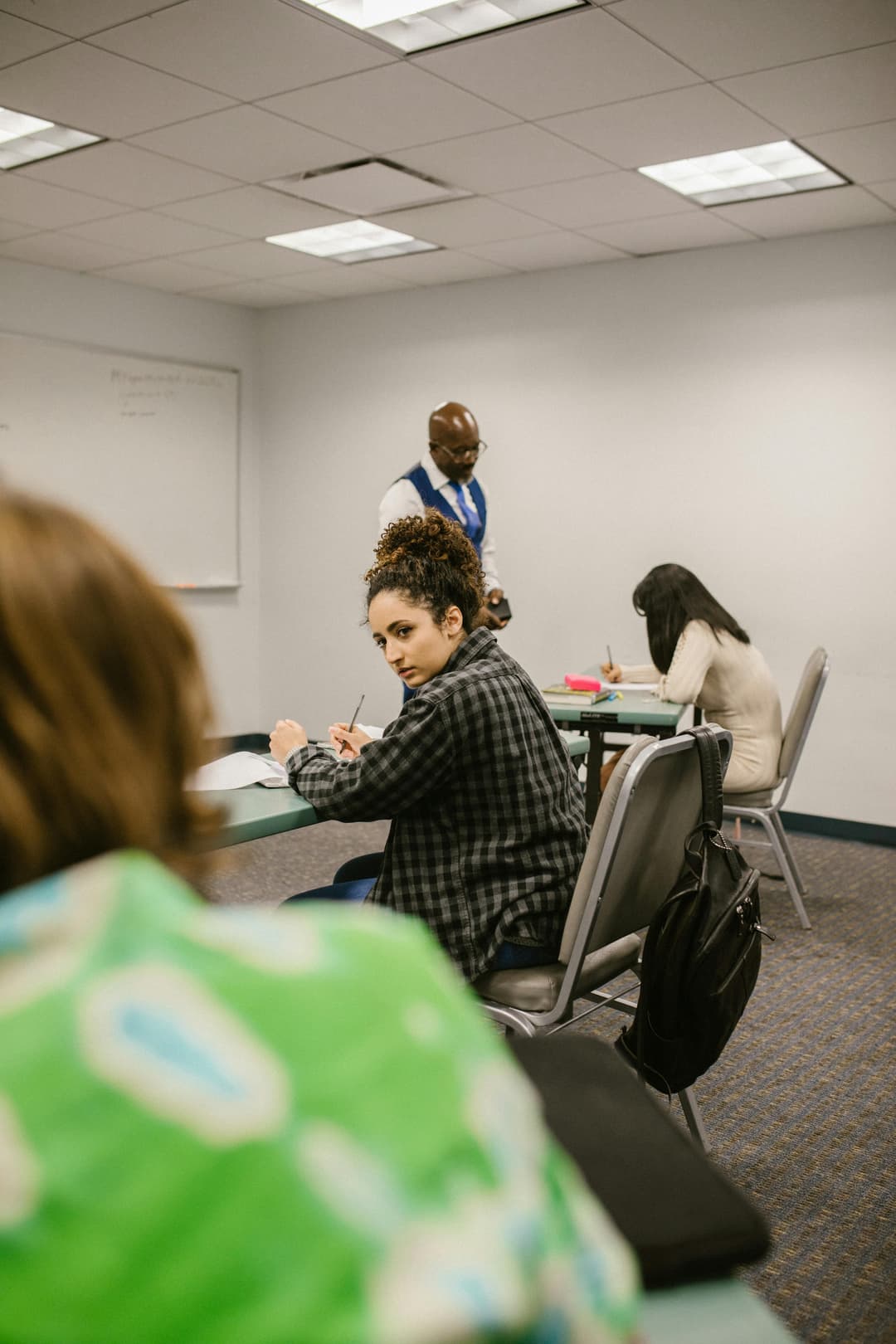 students writing exams
